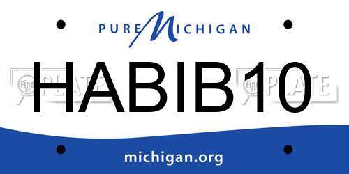 HABIB10 Michigan License Plate
