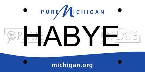 HABYE Michigan License Plate