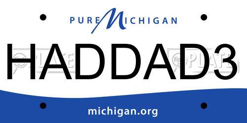 HADDAD3 Michigan License Plate