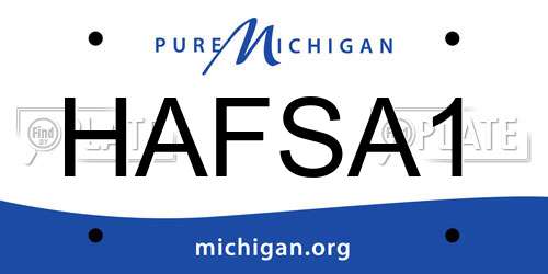 HAFSA1 Michigan License Plate