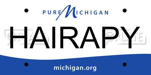 HAIRAPY Michigan License Plate