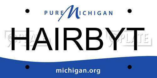 HAIRBYT Michigan License Plate