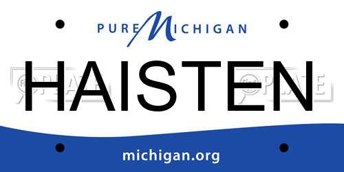 HAISTEN Michigan License Plate