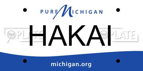 HAKAI Michigan License Plate