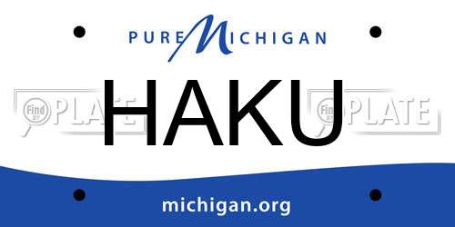 HAKU Michigan License Plate