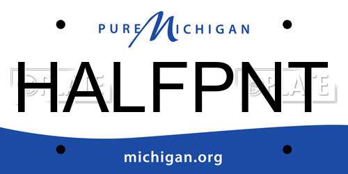 HALFPNT Michigan License Plate