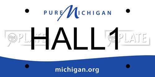 HALL1 Michigan License Plate