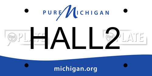 HALL2 Michigan License Plate