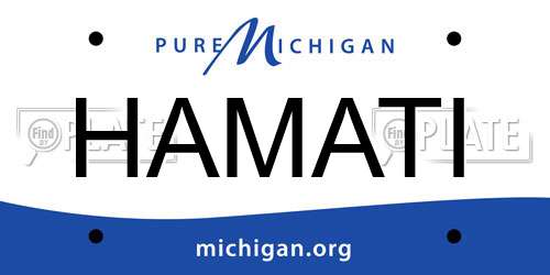 HAMATI Michigan License Plate