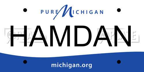 HAMDAN Michigan License Plate
