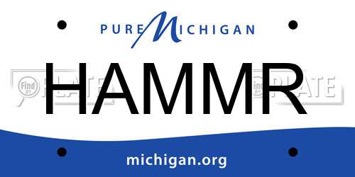 HAMMR Michigan License Plate