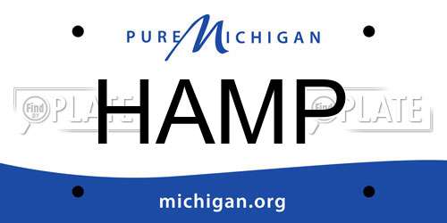 HAMP Michigan License Plate