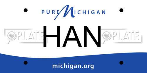 HAN Michigan License Plate