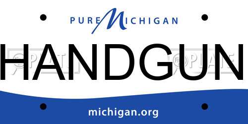 HANDGUN Michigan License Plate