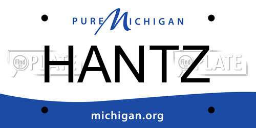 HANTZ Michigan License Plate