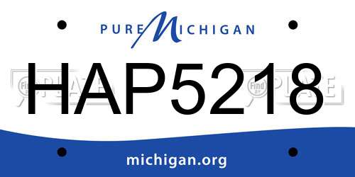 HAP5218 Michigan License Plate