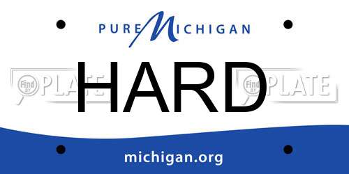 HARD Michigan License Plate