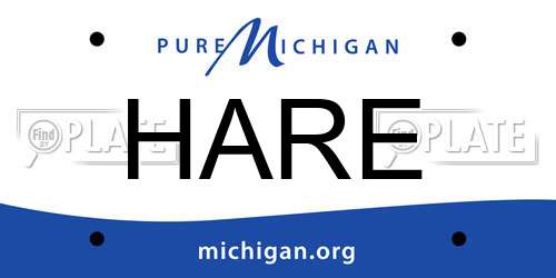 HARE Michigan License Plate