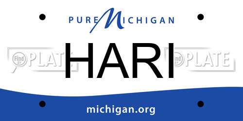 HARI Michigan License Plate