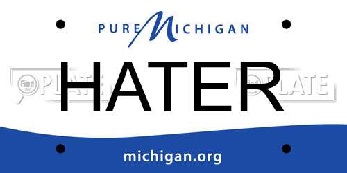 HATER Michigan License Plate
