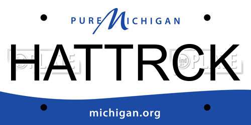 HATTRCK Michigan License Plate