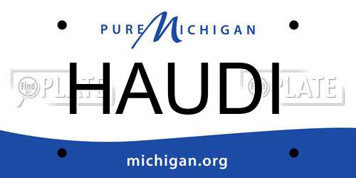 HAUDI Michigan License Plate