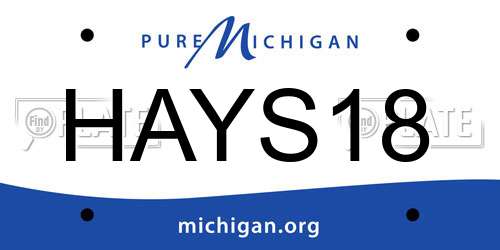 HAYS18 Michigan License Plate