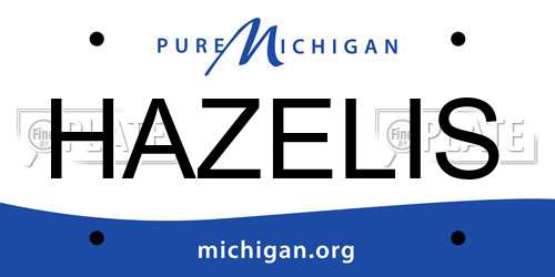 HAZELIS Michigan License Plate