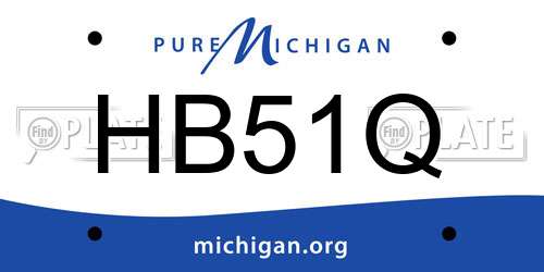 HB51Q Michigan License Plate
