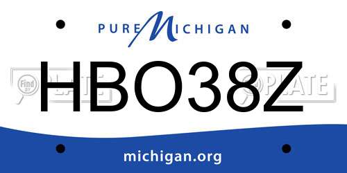 HBO38Z Michigan License Plate