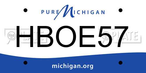 HBOE57 Michigan License Plate