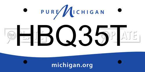HBQ35T Michigan License Plate