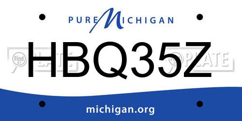 HBQ35Z Michigan License Plate