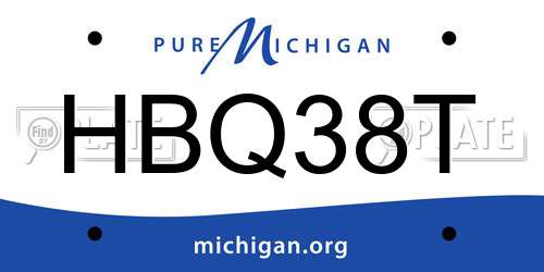HBQ38T Michigan License Plate