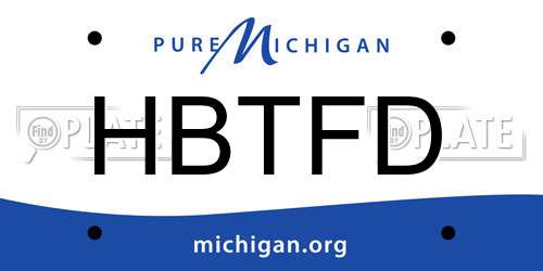 HBTFD Michigan License Plate