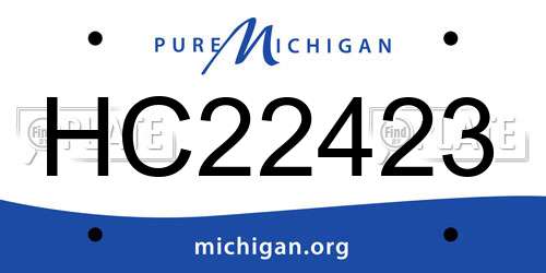 HC22423 Michigan License Plate