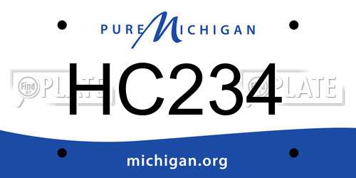HC234 Michigan License Plate