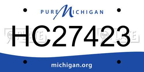 HC27423 Michigan License Plate