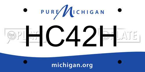 HC42H Michigan License Plate