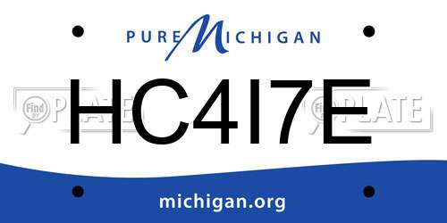 HC4I7E Michigan License Plate