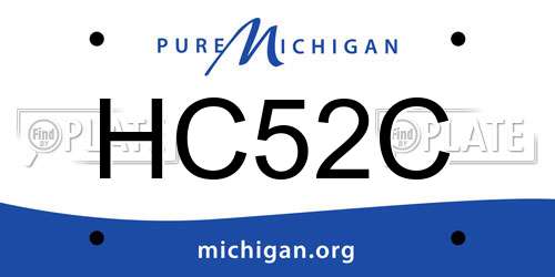 HC52C Michigan License Plate