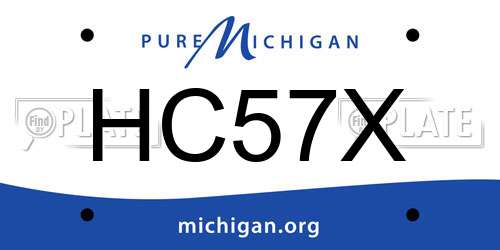 HC57X Michigan License Plate