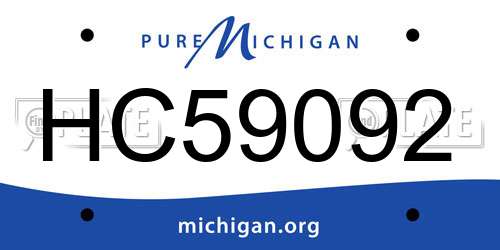 HC59092 Michigan License Plate