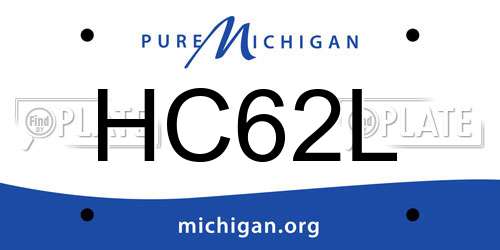 HC62L Michigan License Plate
