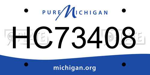 HC73408 Michigan License Plate