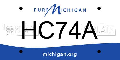 HC74A Michigan License Plate