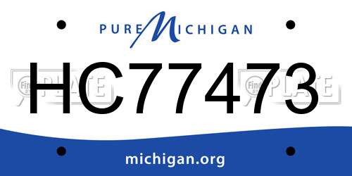HC77473 Michigan License Plate
