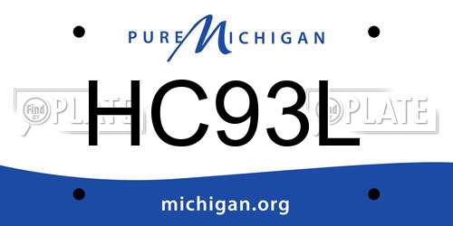 HC93L Michigan License Plate