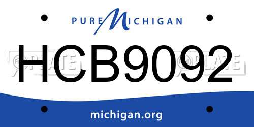 HCB9092 Michigan License Plate