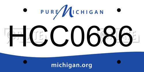 HCC0686 Michigan License Plate